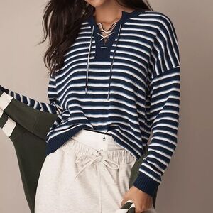 NWOT Anthropologie Sundry Lace-Up Sweater Size XL